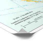 Politische Karte Nordamerikas Poster (Ecke)