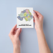 Politische Karte Nordirlands. (Gruppe)