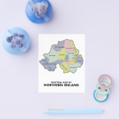 Politische Karte Nordirlands. (Einzeln)