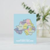 Politische Karte Nordirlands. (Stehend Vorderseite)