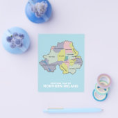 Politische Karte Nordirlands. (Einzeln)