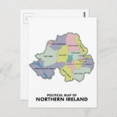 Politische Karte Nordirlands. (Vorne/Hinten)