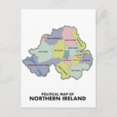 Politische Karte Nordirlands. (Vorderseite)