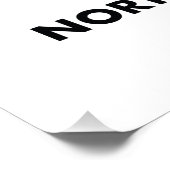 Politische Karte Nordirlands. Poster (Ecke)