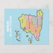 Politische Karte Spaniens. (Vorderseite)