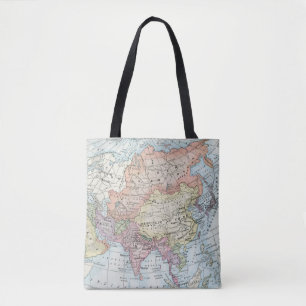 Politische Karte von Asien (1916) Tasche