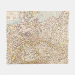 Politische Karte von Deutschland Fleecedecke
