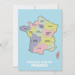 Politische Karte von Frankreich