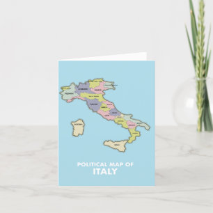 Politische Karte von Italien  Merken Sie sich das 