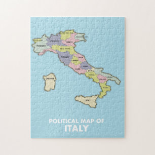 Politische Karte von Italien Puzzle