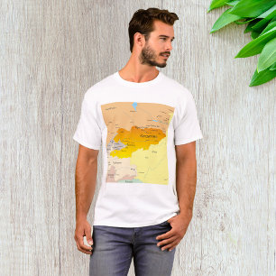 Politische Karte von Kirgisistan und Zentralasien T-Shirt