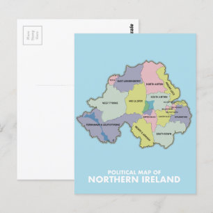 Politische Karte von Nordirland.