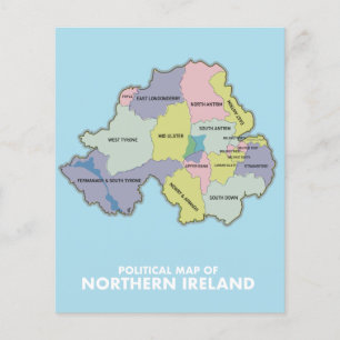 Politische Karte von Nordirland.
