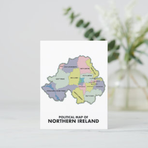 Politische Karte von Nordirland.