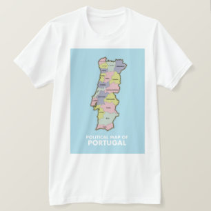 Politische Karte von Portugal T-Shirt
