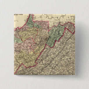 Politische Karte Westjordanlands Button