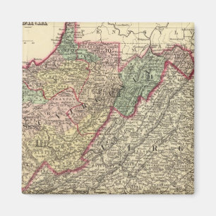 Politische Karte Westjordanlands Magnet