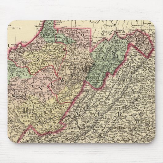 Politische Karte Westjordanlands Mousepad (Vorne)