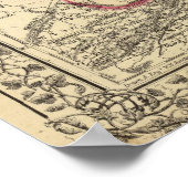 Politische Karte Westjordanlands Poster (Ecke)