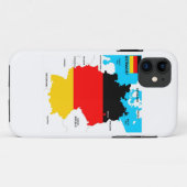 politische Kartenflagge Deutschland-Landes Case-Mate iPhone Hülle (Rückseite (Horizontal))