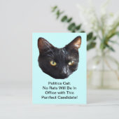 Politische Katzenkatze ohne Ratten wird im Amt sei Postkarte (Stehend Vorderseite)