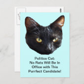 Politische Katzenkatze ohne Ratten wird im Amt sei Postkarte (Vorne/Hinten)