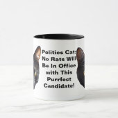 Politische Katzenkatze ohne Ratten wird im Amt sei Tasse (Zentrum)