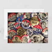 Politische Knöpfe Postkarte (Vorne/Hinten)