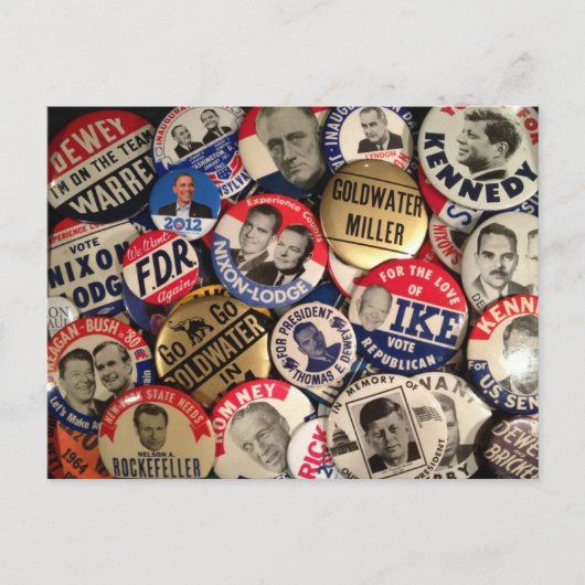 Politische Knöpfe Postkarte (Vorderseite)