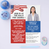 Politische Kundgebung oder Wahlkampagne Flyer (Einzeln)