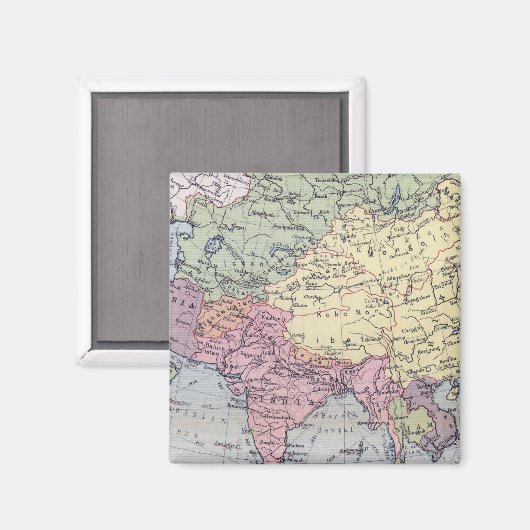 Politische Landkarte | Asien Magnet (Vorderseite/Rückseite)