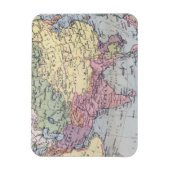 Politische Landkarte | Asien Magnet (Vertikal)