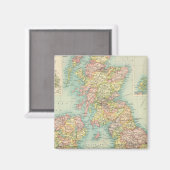 Politische Landkarte der Britischen Inseln Magnet (Vorderseite/Rückseite)