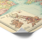 Politische Landkarte der Britischen Inseln Poster (Ecke)