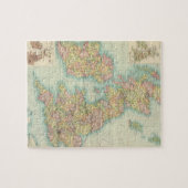 Politische Landkarte der Britischen Inseln Puzzle (Horizontal)