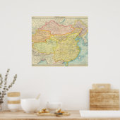 Politische Landkarte der China Poster (Küche)