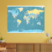 Politische Landkarte der Welt Leinwanddruck (Insitu (Wohnzimmer))