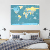 Politische Landkarte der Welt Leinwanddruck (Insitu (Schlafzimmer))