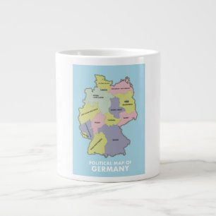 Politische Landkarte Deutschlands Jumbo-Tasse