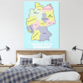 Politische Landkarte Deutschlands Leinwanddruck (Insitu (Schlafzimmer))