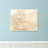 Politische Landkarte Deutschlands Leinwanddruck (Insitu (Holzboden))