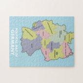 Politische Landkarte Deutschlands Puzzle (Horizontal)