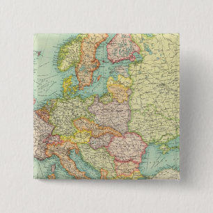 Politische Landkarte Europas Button
