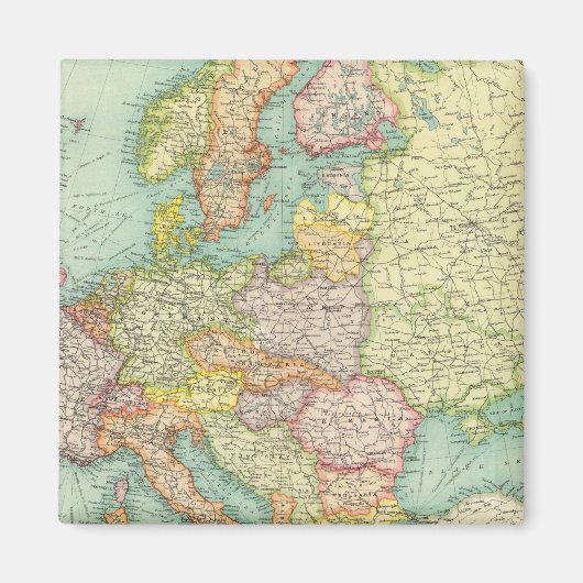 Politische Landkarte Europas Magnet (Vorne)