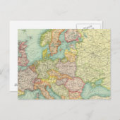 Politische Landkarte Europas Postkarte (Vorne/Hinten)