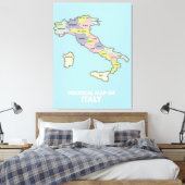 Politische Landkarte Italiens Leinwanddruck (Insitu (Schlafzimmer))