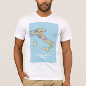 Politische Landkarte Italiens T-Shirt (Vorderseite)