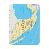 Politische Landkarte Mexikos Magnet (Vertikal)