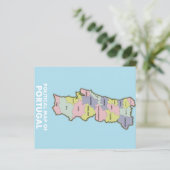 Politische Landkarte Portugals (Stehend Vorderseite)