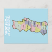 Politische Landkarte Portugals (Vorderseite)